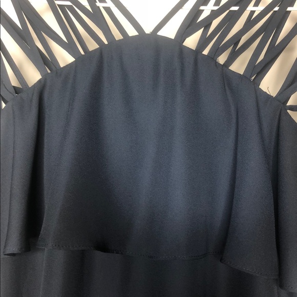 Navy Flutter Dress - Picture 3 of 8